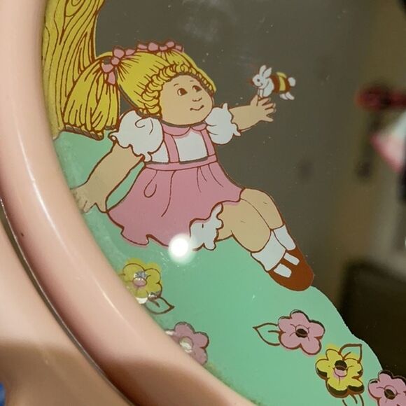 Cabbage Patch Kids Vintage 1985 Look At Me Stand Up Pink Vanity Mirror - Picture 7 of 15
